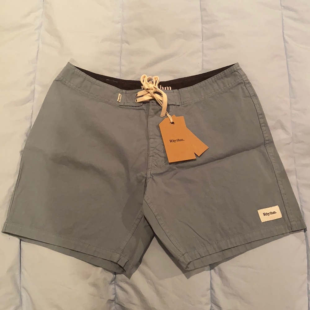 NWT Rhythm Blue Vintage Wash Swim Trunk - Size 30